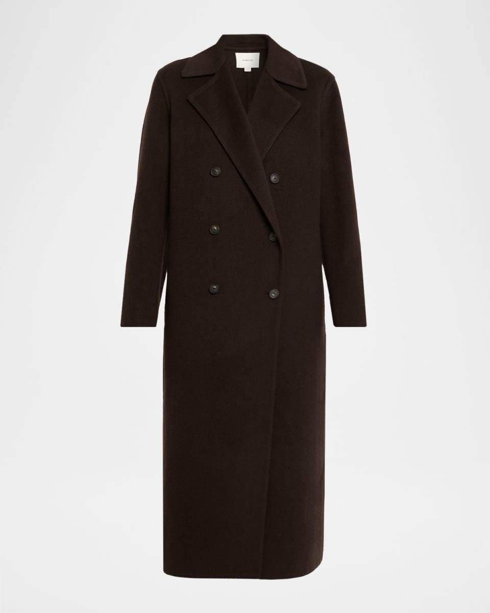Cashmere-Blend Double-Breasted Coat